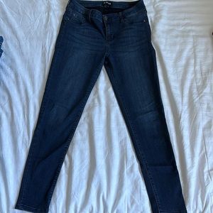 Mid Rise Dark Wash Skinny Jeans